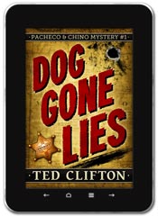 Mystery book cover design: Dog Gone Lies